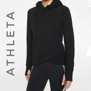 Athleta Black Hoodie Sweatshirt